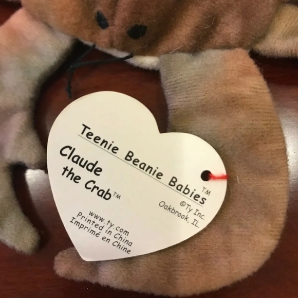 Claude the Crab - TY  Teenie Beanie Baby - Picture 9 of 9